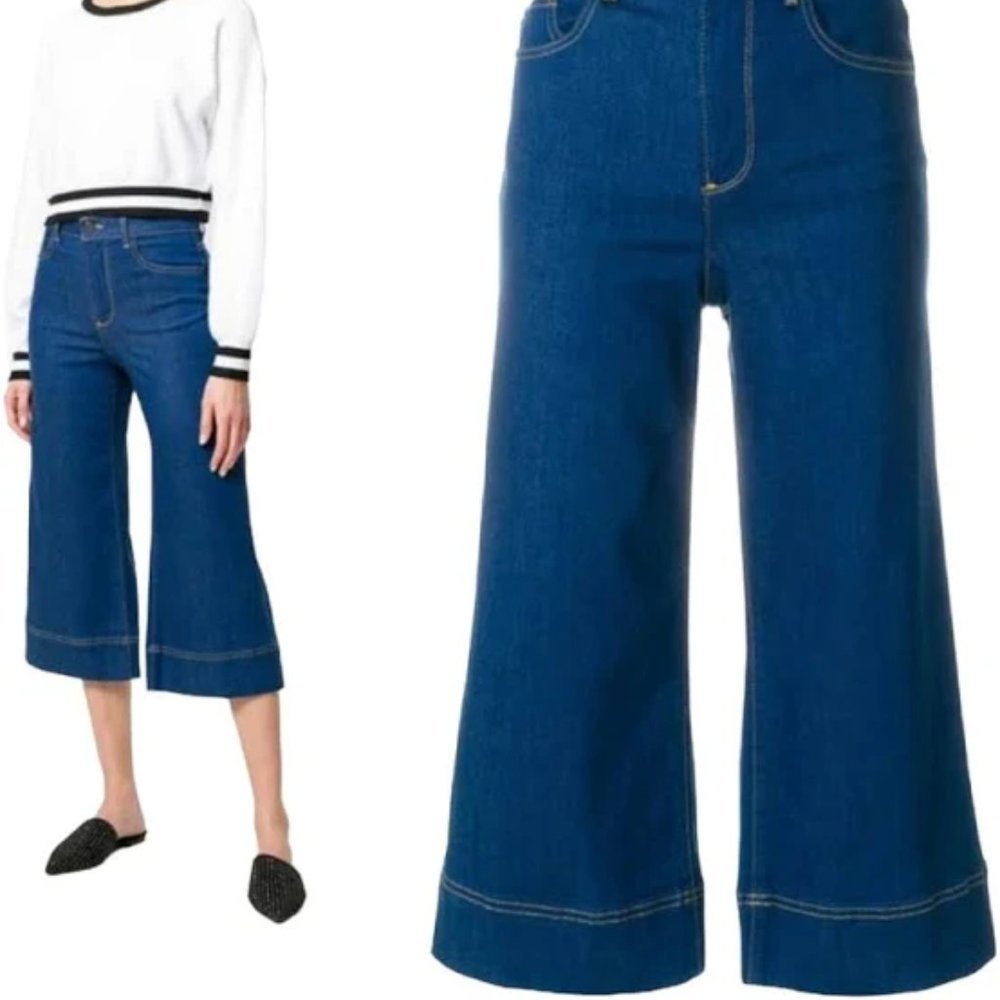 Alice and Olivia Flare Crop Jeans